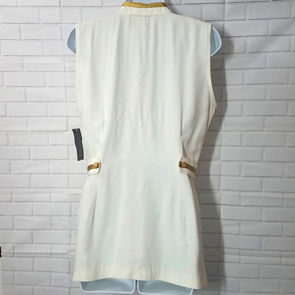NWT Vintage Sailor Military Style White Top - Picture 8 of 12